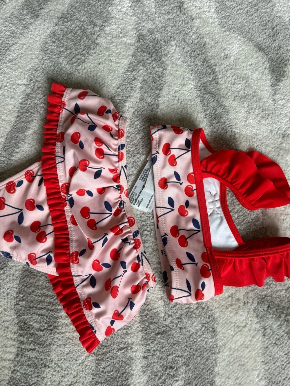 Disney Minnie Mouse Baby Girls' Two-Piece Swim Suit cherry Size 9-12 months